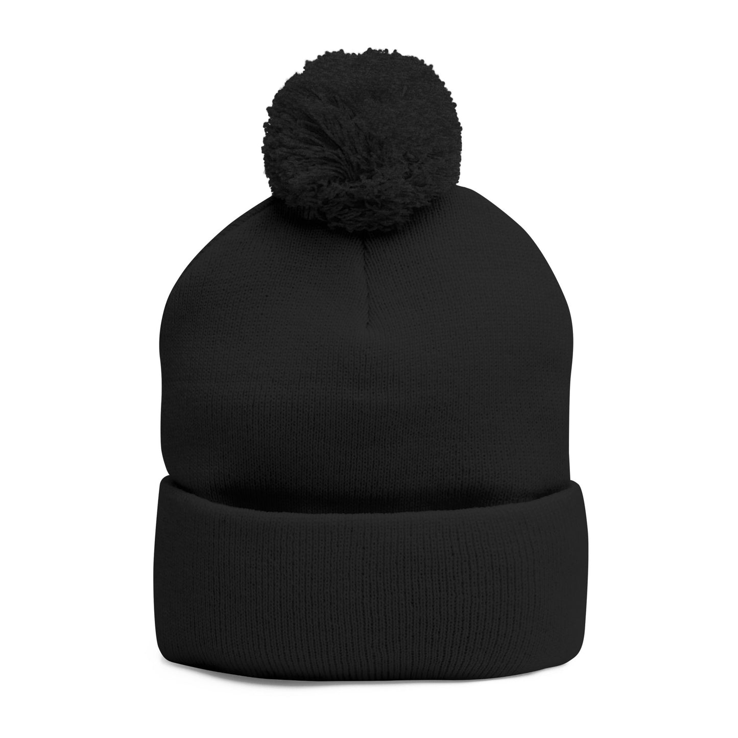 Pom-Pom Knit Cap — 'Modefit' Embroidered Fitness Beanie